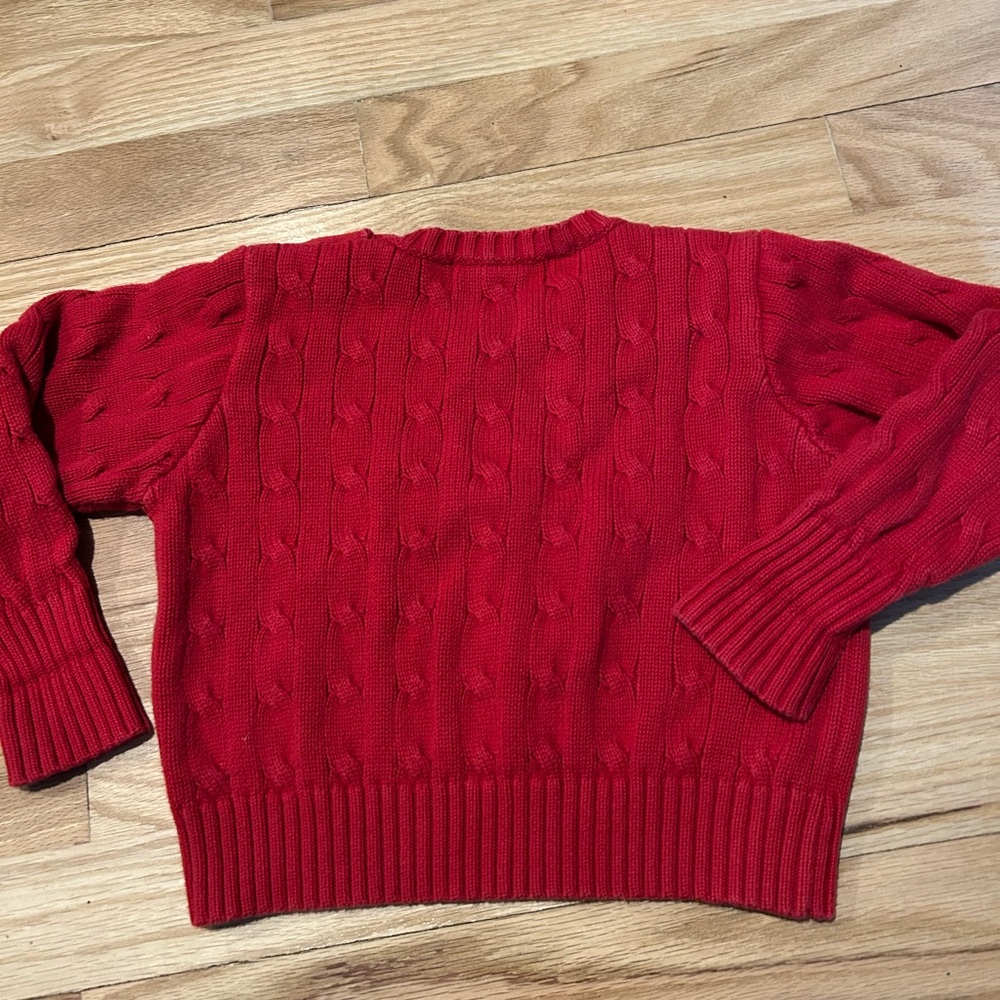Polo Ralph Lauren Red Cable Knit Sweater - Picture 3 of 3